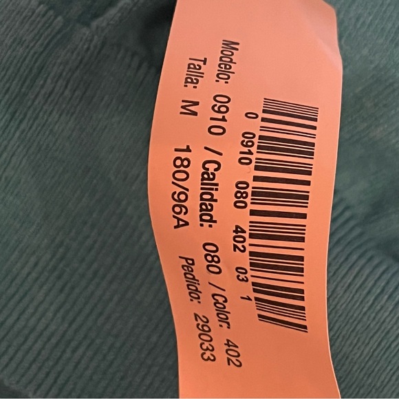 Massimo Dutti Cotton- Silk Men’s Teal V-Neck Sweater Medium M - Picture 5 of 5